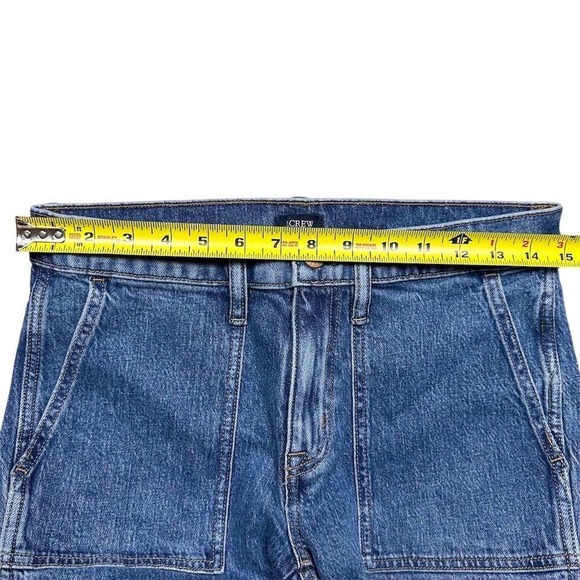 NWT J. Crew Factory Women's Utility Ankle Crop Jeans Size 26 Blue Patch Pockets - Picture 6 of 9